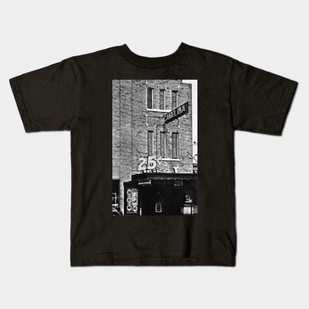 Old Carolina Theater Wilson NC Kids T-Shirt by greenporker